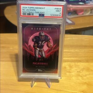 Topps Midnight Bo Jackson Card with Red and Black Design